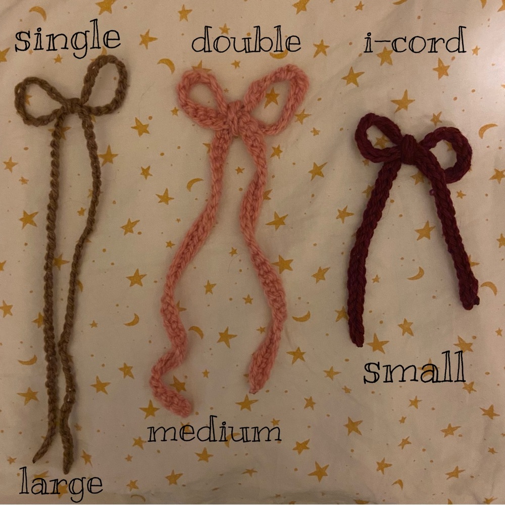 custom crochet hair bows